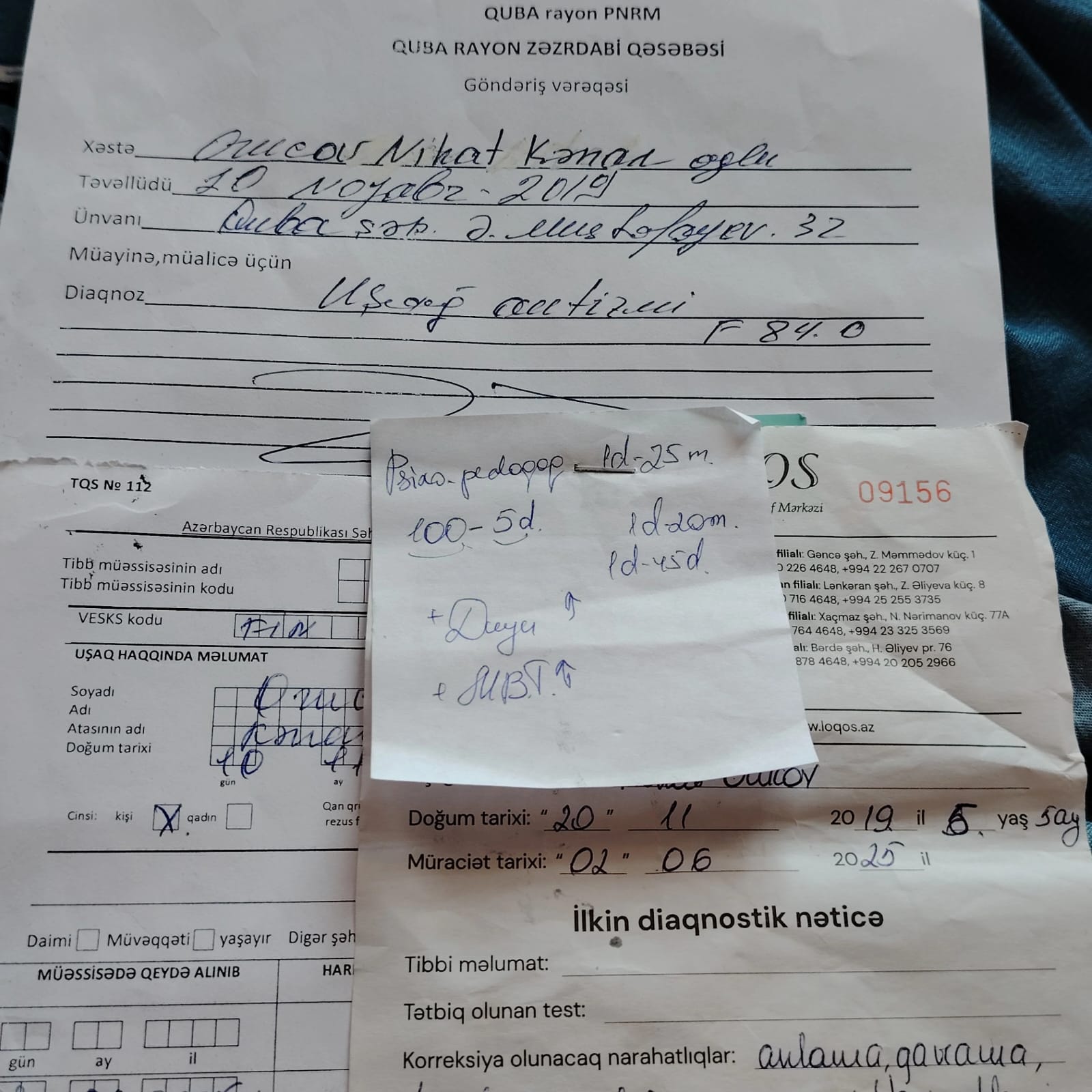 Autizimdən əziyyət çəkən Nihat